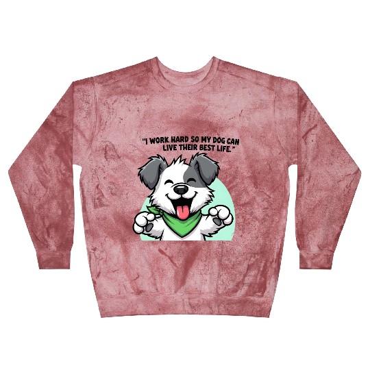 Joyful Dog Cartoon Design Blast Sweatshirts