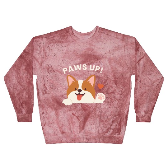 Playful Puppy Paws Up Blast Sweatshirts Design