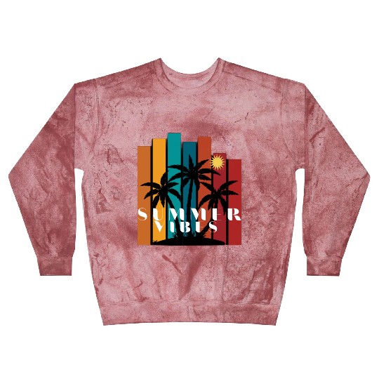 Tropical Sunset Summer Vibes Design Blast Sweatshirts