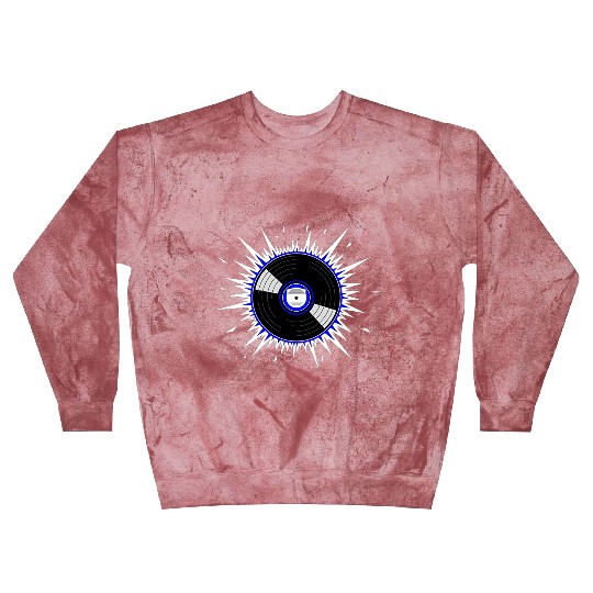 Vinyl Record Starburst Design Blast Sweatshirts