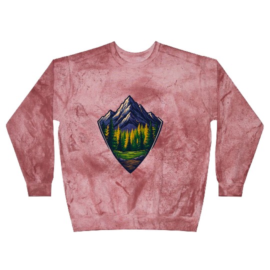 Mountain Wilderness Nature Shield Blast Sweatshirts