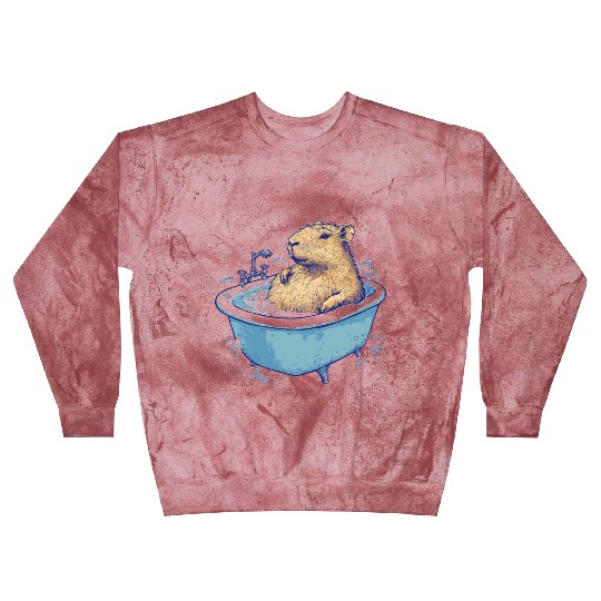 Capybara is Enjoying Its Bathtub Blast Sweatshirts
