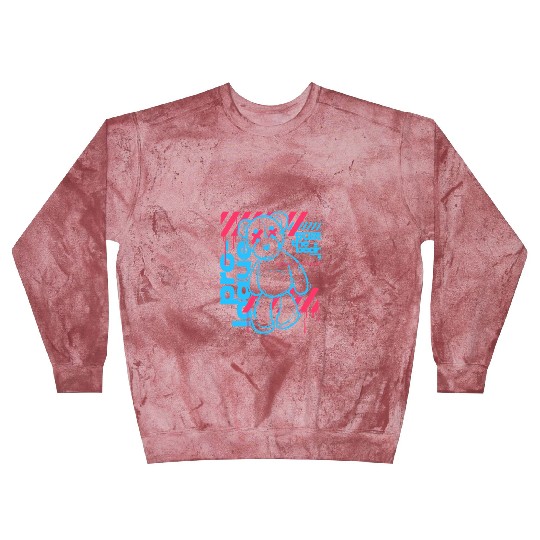 Vibrant Graffiti Teddy Design Blast Sweatshirts