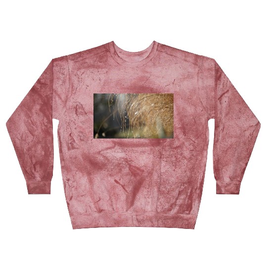 Tiny Dew Drops on Delicate Golden Grass Blast Sweatshirts