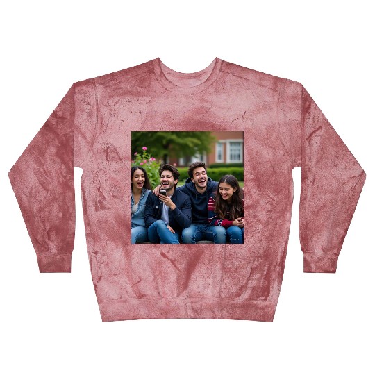 Joyful Group Friendship Illustration Blast Sweatshirts