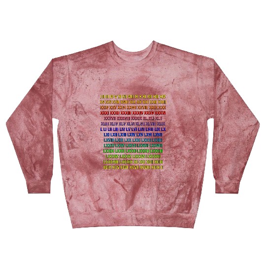 Latin Numbers - 7Color Blast Sweatshirts