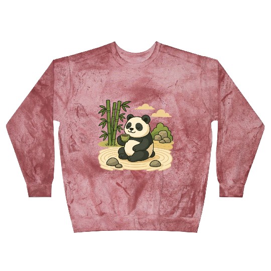 Serene Panda in Bamboo Garden Blast Sweatshirts