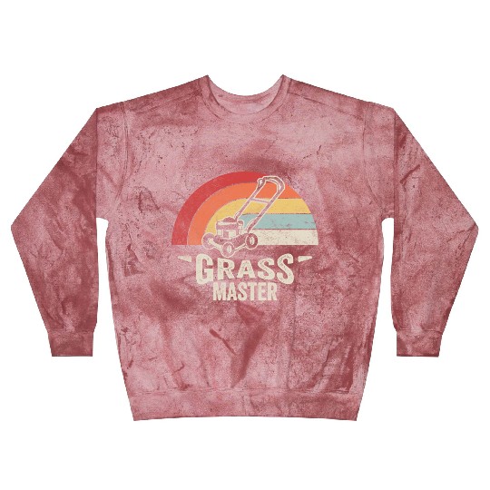 Grass Master Lawn Mowing Lawn Mower  Funny Retro Blast Sweatshirts