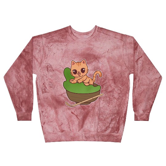 Kawaii Cat in Matcha Tea Bowl Blast Sweatshirts