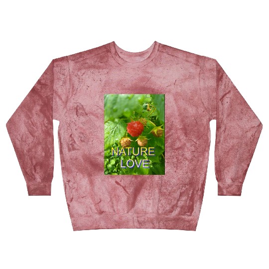 Vivid Raspberry and Greenery Nature Design Blast Sweatshirts