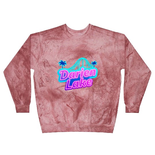 Neon Daren Lake Sign with Roller Coaster and Palms Blast Sweatshirts