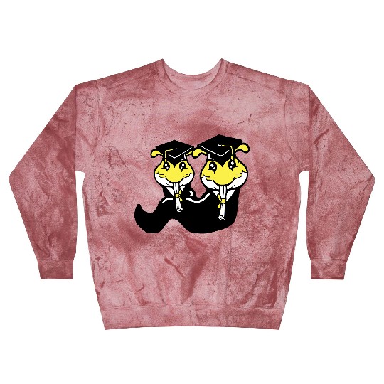 2 Caterpillar school graduation passed two College Blast Sweatshirts