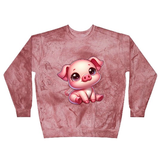 Cute piglet cartoon farm kawaii agriculture farmer Blast Sweatshirts