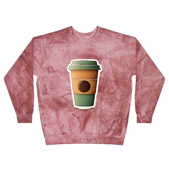 Coffee Cup with Eco-Friendly Green Lid Blast Sweatshirts