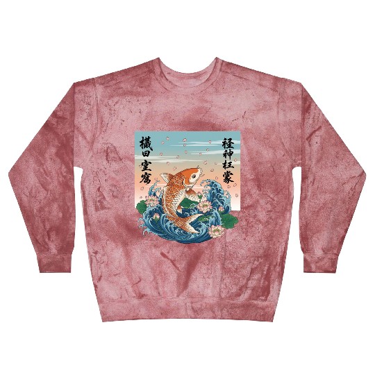 Koi Fish and Lotus Harmony Design Blast Sweatshirts