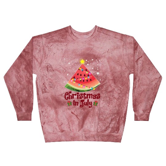 Christmas in July Watermelon Tree Funny Blast Sweatshirts
