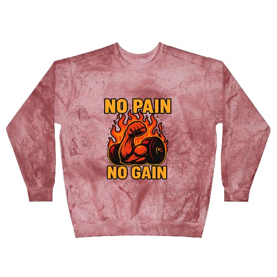 No Pain No Gain – Bold Motivational Gym Fitness T- Blast Sweatshirts