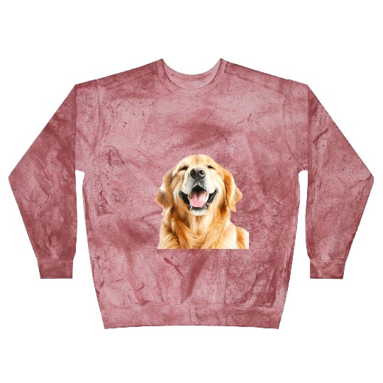 Joyful Golden Retriever Illustration Blast Sweatshirts