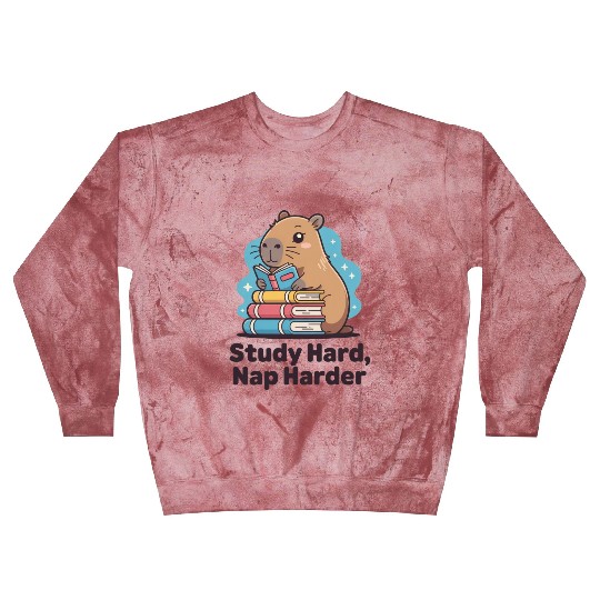 Cute Hamster Reading with Books Blast Sweatshirts