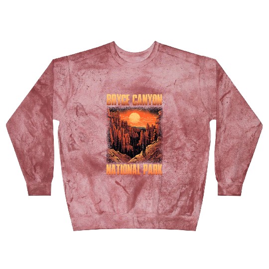 Bryce Canyon National Park Sunset Illustration Blast Sweatshirts