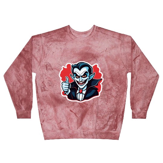 Vampire Villain Cartoon Illustration Blast Sweatshirts