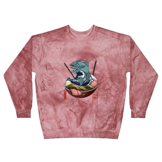 Mythic Samurai Ramen Fish Japanese Art Blast Sweatshirts