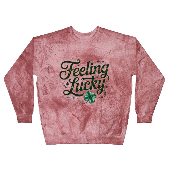 Felling Lucky Shamrock Typography Blast Sweatshirts