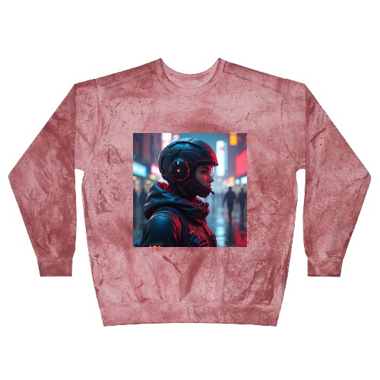 Futuristic Cyberpunk Nightscape Blast Sweatshirts