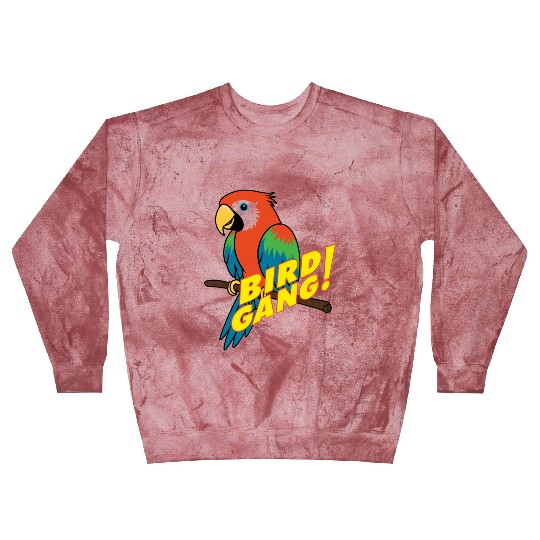 Bird Gang Parrot Cartoon Sticker | Tropical Funny  Blast Sweatshirts
