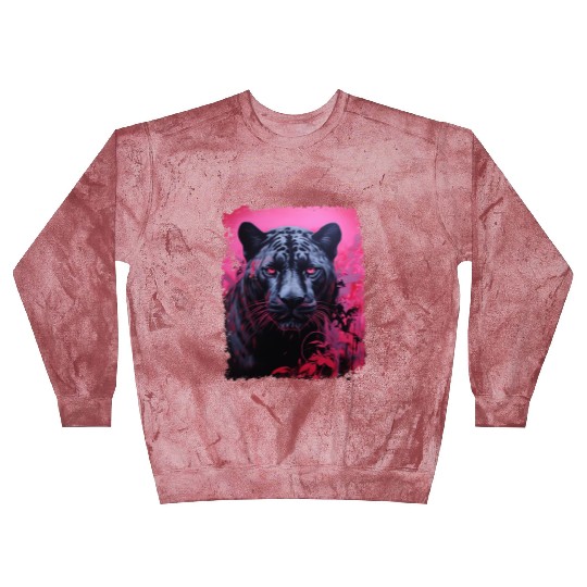 Pink Pop Art Black Panther  Blast Sweatshirts