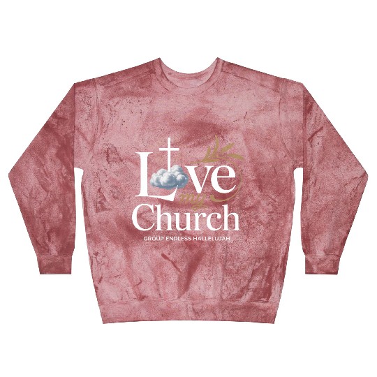 I Love My Church Cross Christian Streetwear Blast Sweatshirts