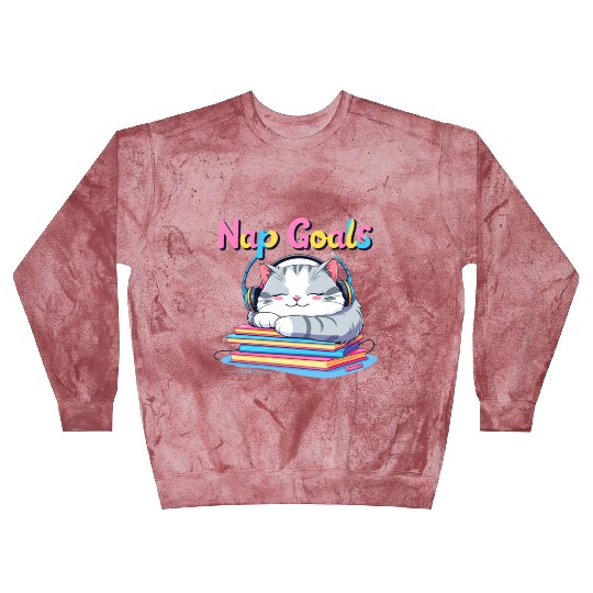 Cute Cat Nap Goals Design Blast Sweatshirts