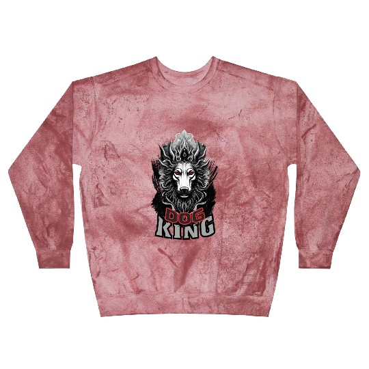 Majestic Wolf Dog King Illustration Blast Sweatshirts