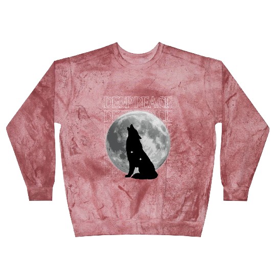 Wolf Howling at Full Moon Design Blast Sweatshirts