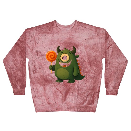 Whimsical Monster with Lollipop Blast Sweatshirts