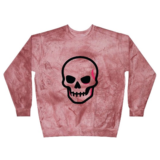 Neon Pink Skull Graphic Design Blast Sweatshirts