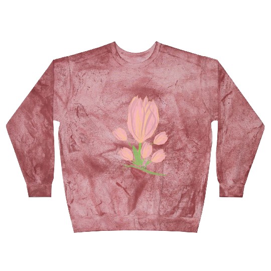 Elegant Pink Tulips  Illustration Blast Sweatshirts