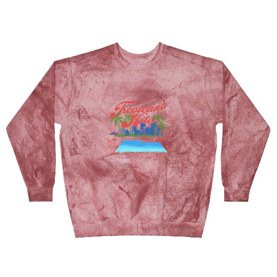 Tropical Hotel Retro Pool Design Blast Sweatshirts