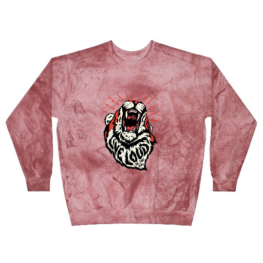 Fierce Roaring Tiger Illustration Blast Sweatshirts