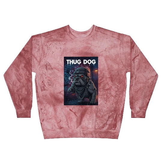 Urban Gothic Thug Dog Design Blast Sweatshirts