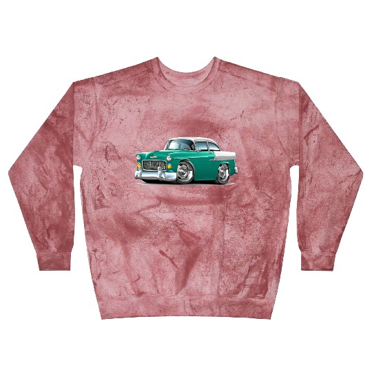 1955 Chevy Belair Green Car Blast Sweatshirts
