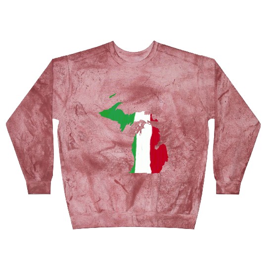 Michigan Italian Italy Flag Pride Blast Sweatshirts