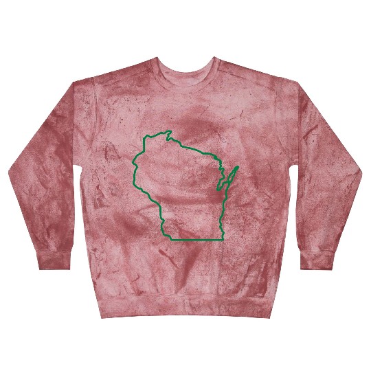Wisconsin State Outline Design Blast Sweatshirts