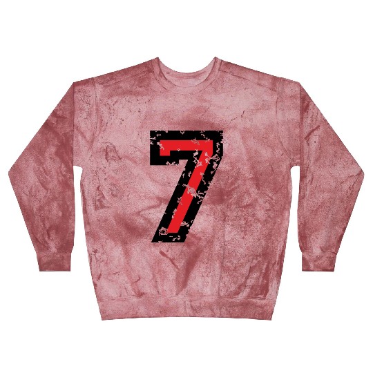 Number 7 (Distressed Red) Blast Sweatshirts