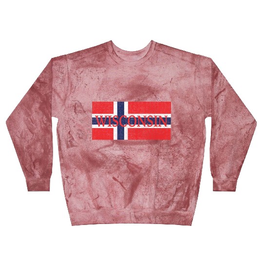 Wisconsin Norwegian Flag Blast Sweatshirts