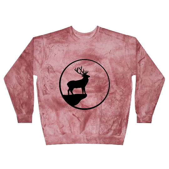 Black deer cliff moon sun rock night weir wolf cir Blast Sweatshirts