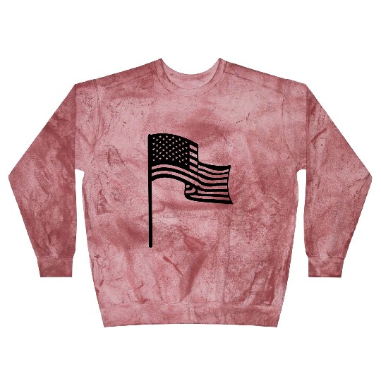 wind waving flagpole usa america united states tex Blast Sweatshirts
