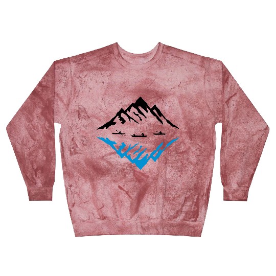 Canoe & Mountains, Reflection Blast Sweatshirts