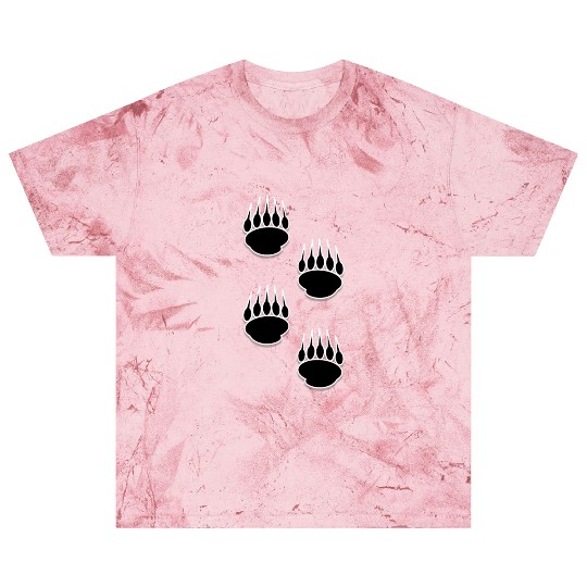Black Bear Paw Prints Blast T Shirts