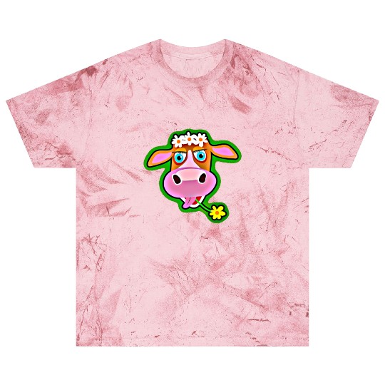 Cute Cow with Bohemian Flower Crown Blast T Shirts